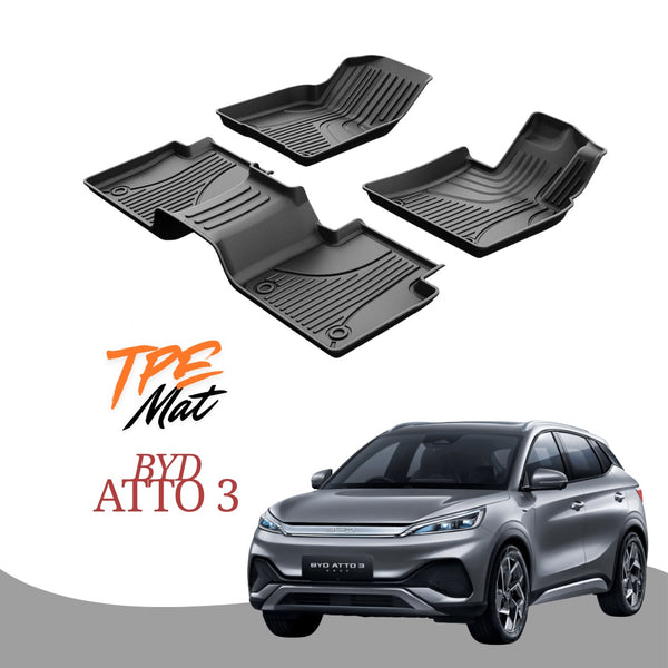 BYD Atto 3 TPE Car Floor Mats – Premium Interior Protection