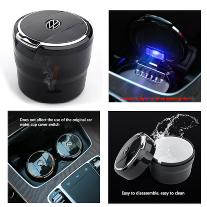 Car Ashtray with LED Blue Light