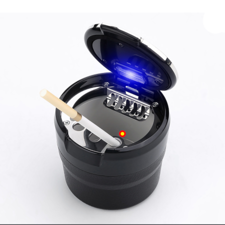 Car Ashtray with LED Blue Light