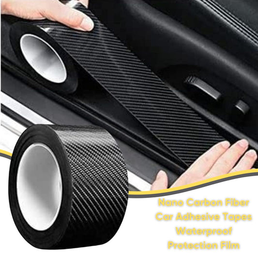 Nano Carbon Fiber Car Protection Tape – 5cm Wide (Black / Transparent)