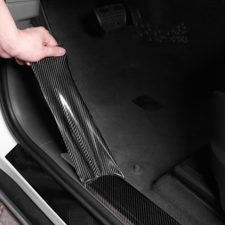 Nano Carbon Fiber Car Protection Tape – 5cm Wide (Black / Transparent)