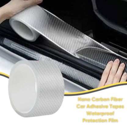Nano Carbon Fiber Car Protection Tape – 5cm Wide (Black / Transparent)